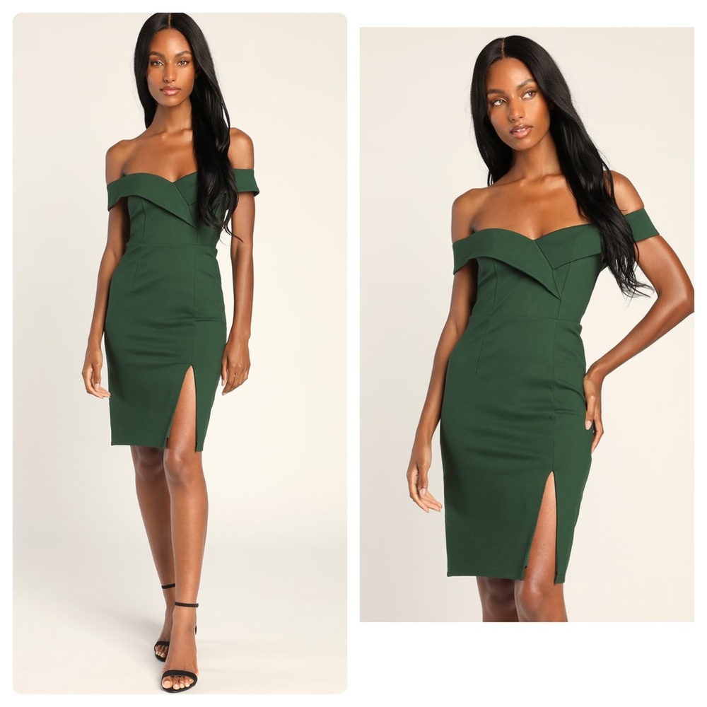 Lulus Classic Glam off the shoulder mini dress